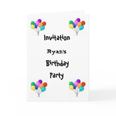 birthday balloons birthday Party Invitation by willie50
