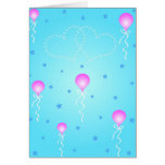 Birthday balloons greeting card
