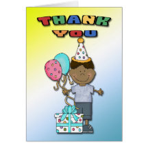 Birthday Bash Boy B Thank You cards