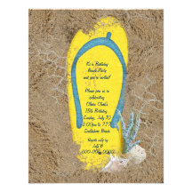 Birthday Beach Party Invites
