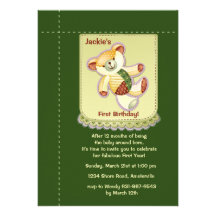 Birthday Bear Invitation
