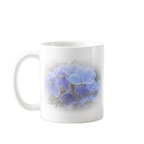 Birthday Blue African Violets Coffee Mugs