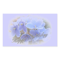 Birthday Blue African Violets Stickers
