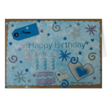 Birthday - Blue - Scrapbook Card