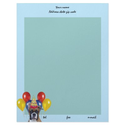 Birthday Boxer letterhead by ritmoboxer