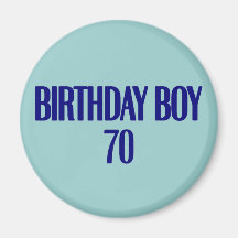 Birthday Boy 70 Fridge Magnets