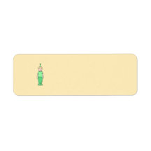Birthday Boy Cartoon in Green. Return Address Labels