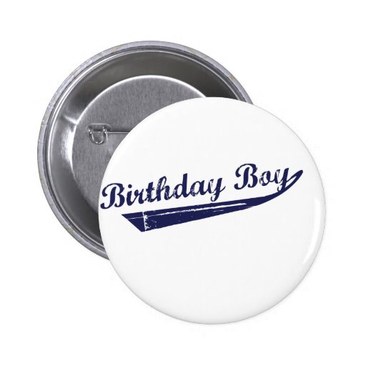 Birthday boy team tshirt pinback button