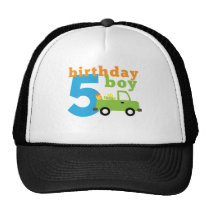 Birthday Boy Truck 5 hats