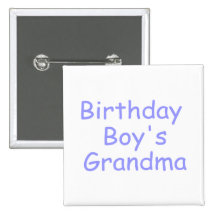 Birthday Boys Grandma Pin