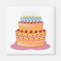 Birthday cake clipart refrigerator magnet