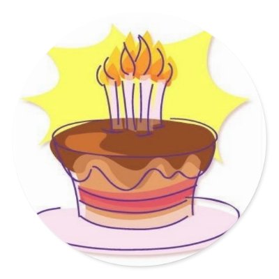 Birthday Cake Envelope Seals Sticker by beesplace