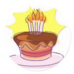 Birthday Cake Envelope Seals stickers