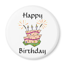 Birthday Cake Fun Refrigerator Magnet