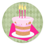 Birthday Cake (Green) stickers