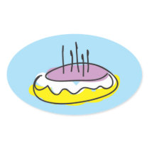 Birthday cake sticker