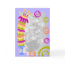 birthday cake - template card