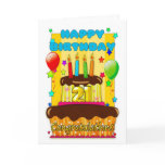 birthday cake with candles - happy 21st birthday cards