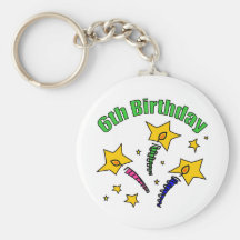 Birthday Candle 6th Birthday Gifts Keychains