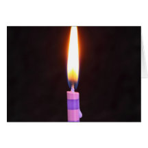 birthday candle greeting card