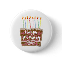 Birthday candles pinback buttons