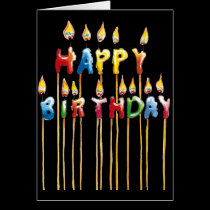 Birthday Candles card cards