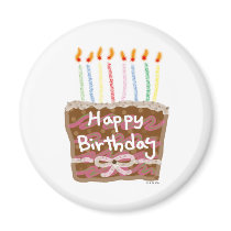 Birthday candles fridge magnet