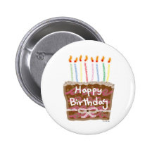 Birthday candles pinback buttons