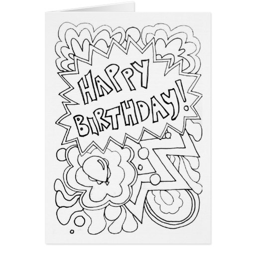 Birthday Card (Black & White)
