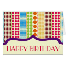 Birthday Card - Bohemian Dots