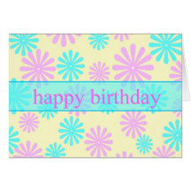 Birthday Card - Colourful Retro
