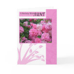 Birthday Card for Aunt, wild pink roses