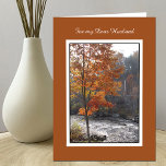 Birthday Card for Husband -- Autumn Stream