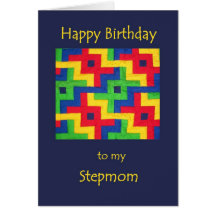 Birthday Card for Stepmom - Patchwork Quilt