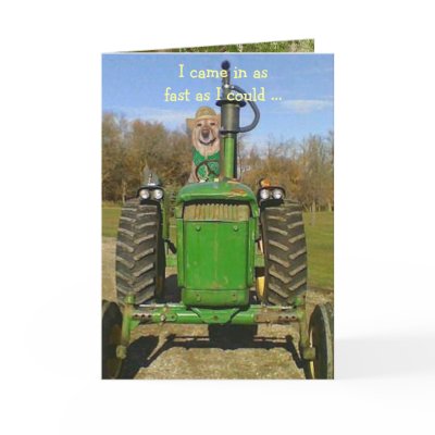 Birthday Card for Tractor Fans by myrtieshuman