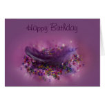 Birthday Card - Purple Fairys Feather