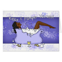 Birthday Card - Relax And Pamper Yourself - Africa