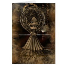 Birthday Card Steampunk Moonies Cutie Pie