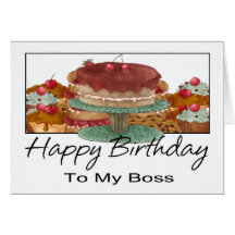 Birthday Card - To My Boss - Business Birthday Car