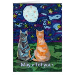 BIrthday Cat Dream wishes Cards