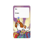 Birthday Cavalier King Charles Spaniel Gift Tags