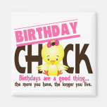 Birthday Chick 4 Fridge Magnets