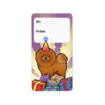 Birthday Chow Chow Gift Tags