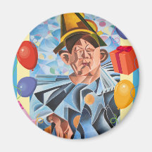 Birthday Clown Fridge Magnet