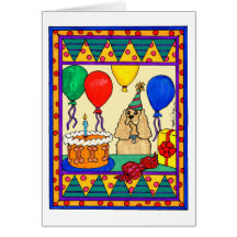BIRTHDAY COCKER GREETING CARDS