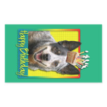 Birthday Cupcake - Australian Cattle Dog Rectangle Sticker