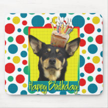 Birthday Cupcake - Australian Kelpie - Jude Mousepad