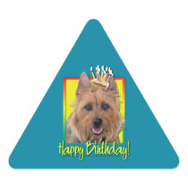 Birthday Cupcake - Australian Terrier Triangle Sticker