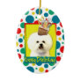 Birthday Cupcake - Bichon Frise Ornaments