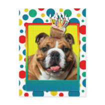 Birthday Cupcake - Bulldog - Dark